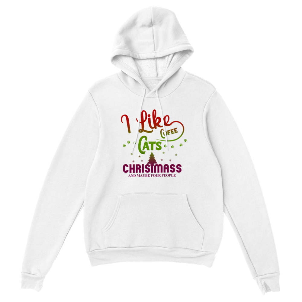 I Like Coffee Cats Christmas Classic Unisex Pullover Hoodie