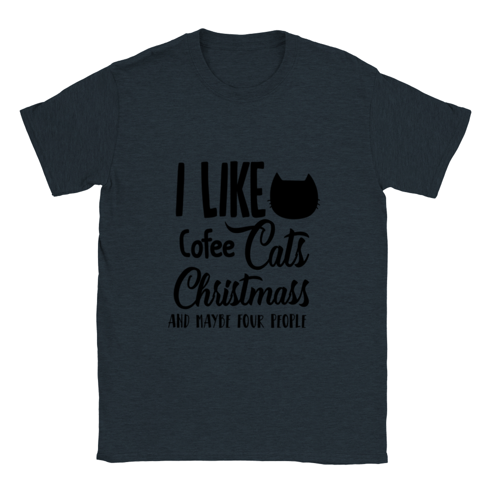 I Like Coffee Cats Christmas Classic Unisex Crewneck T-shirt