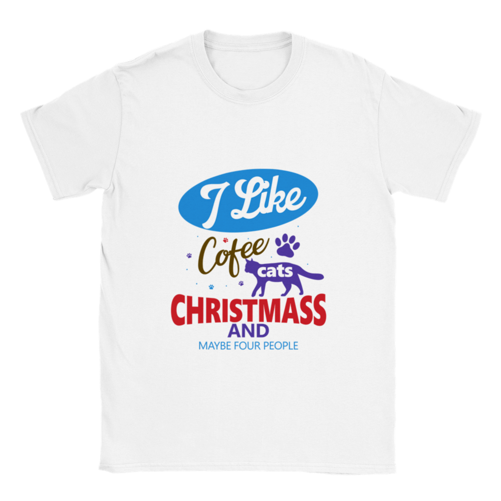 I Like Coffee Cats Christmas Classic Unisex Crewneck T-shirt
