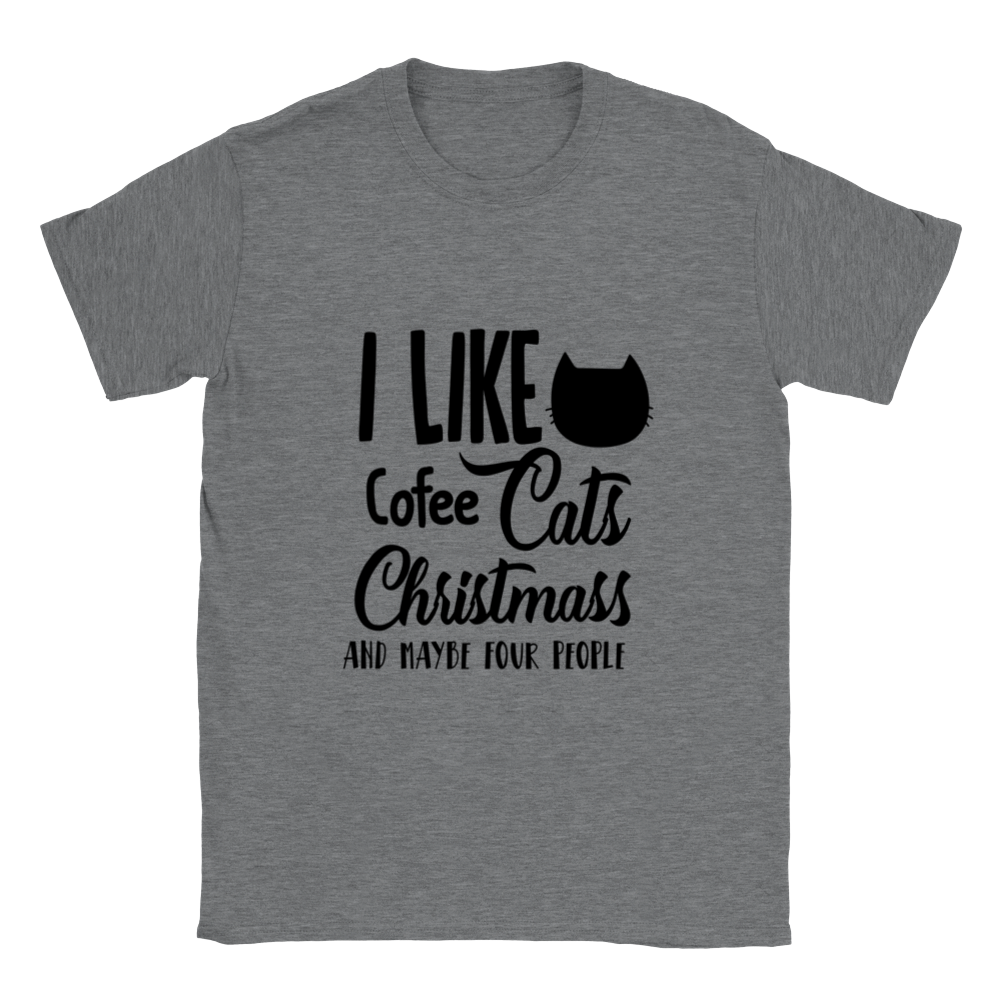 I Like Coffee Cats Christmas Classic Unisex Crewneck T-shirt