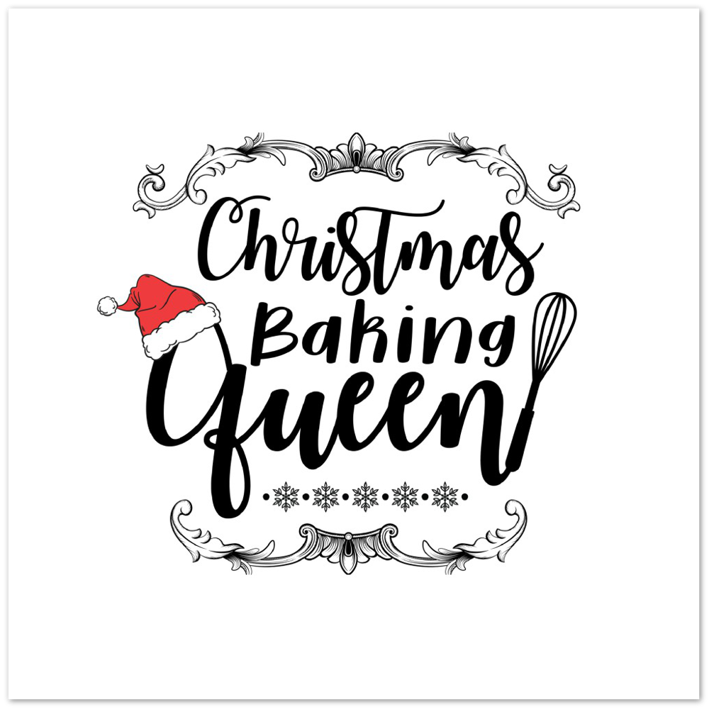 Christmass Baking Queen Premium Matte Paper Poster