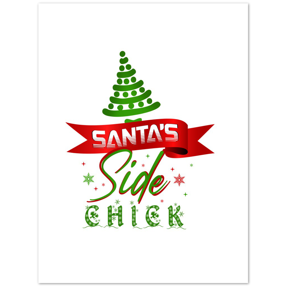 Santas Side Chick Premium Matte Paper Poster