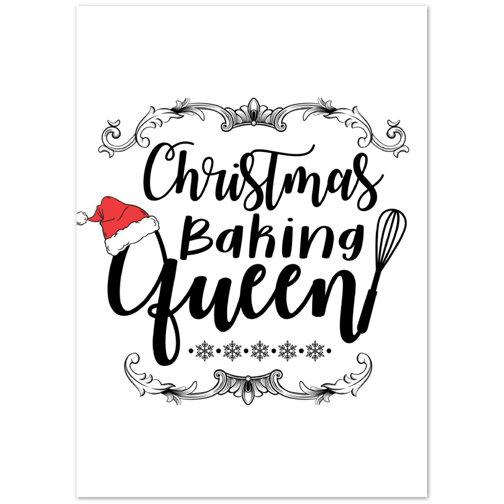 Christmass Baking Queen Premium Matte Paper Poster