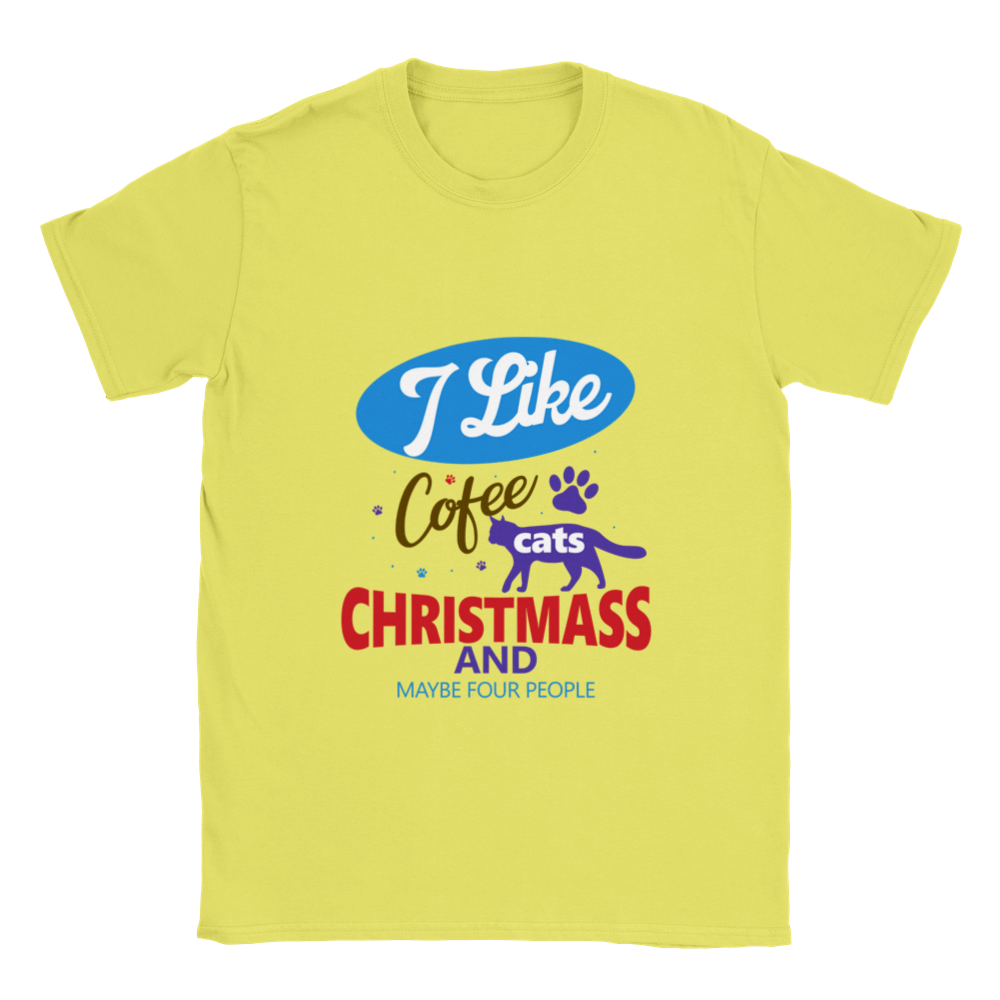 I Like Coffee Cats Christmas Classic Unisex Crewneck T-shirt