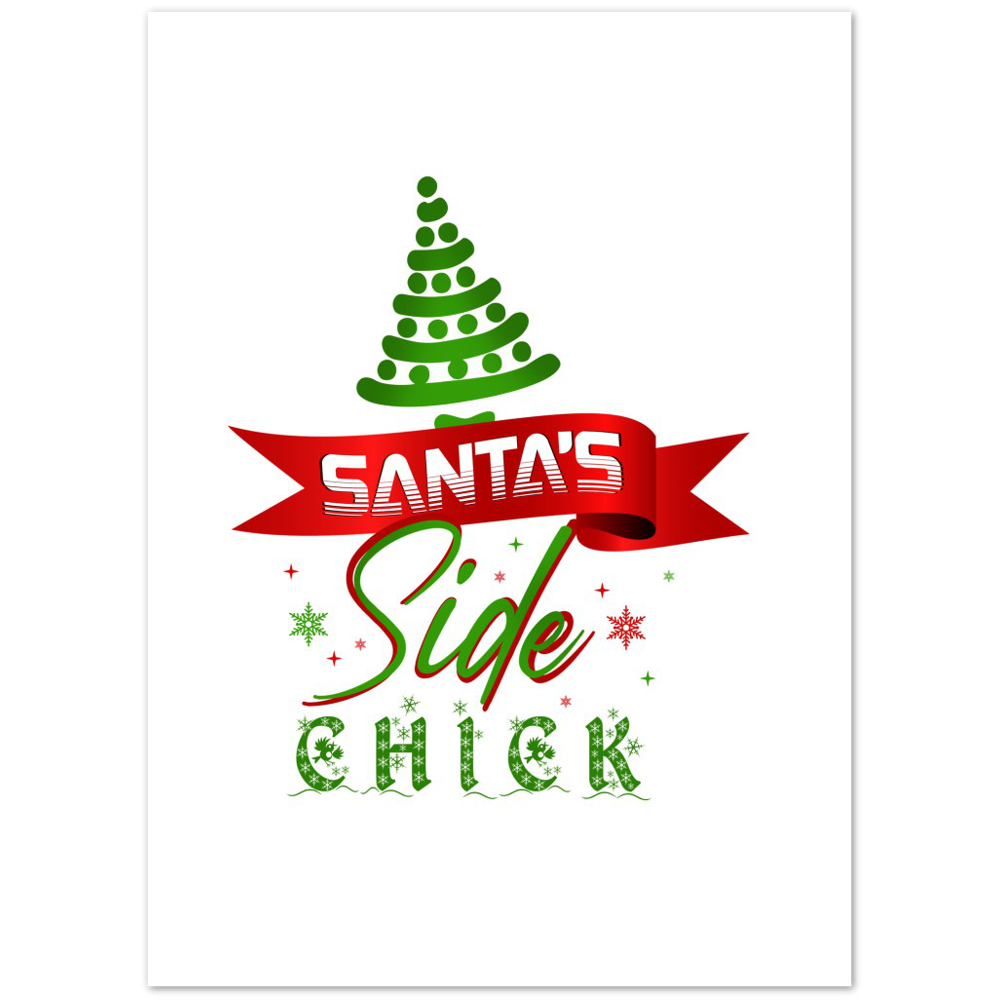 Santas Side Chick Premium Matte Paper Poster