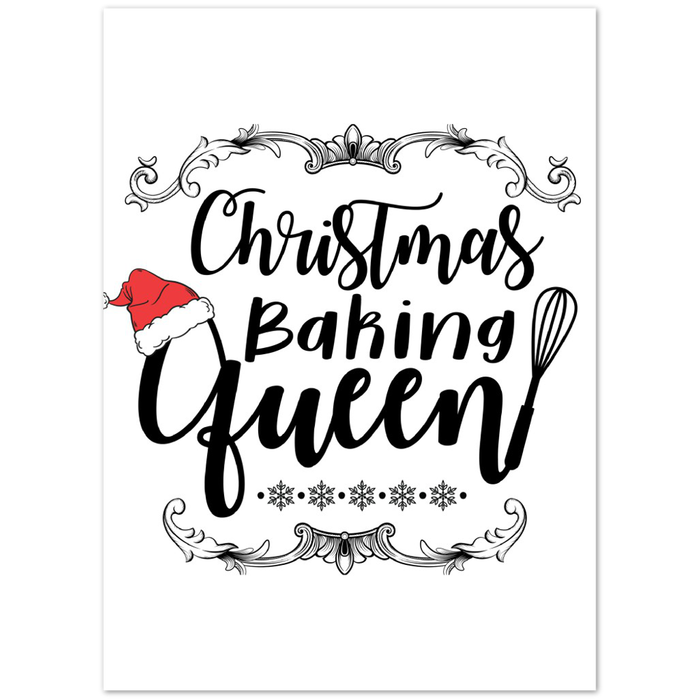 Christmass Baking Queen Premium Matte Paper Poster