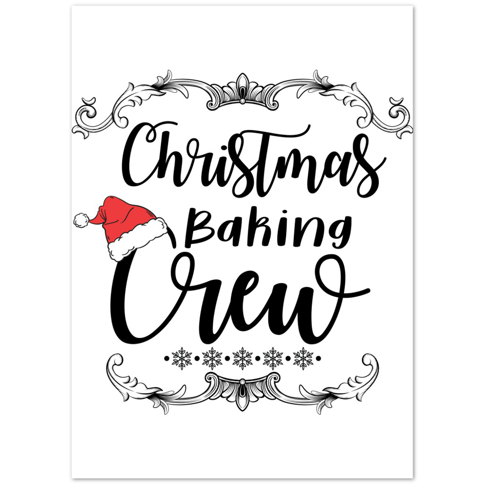 Christmass Baking Crew Premium Matte Paper Poster