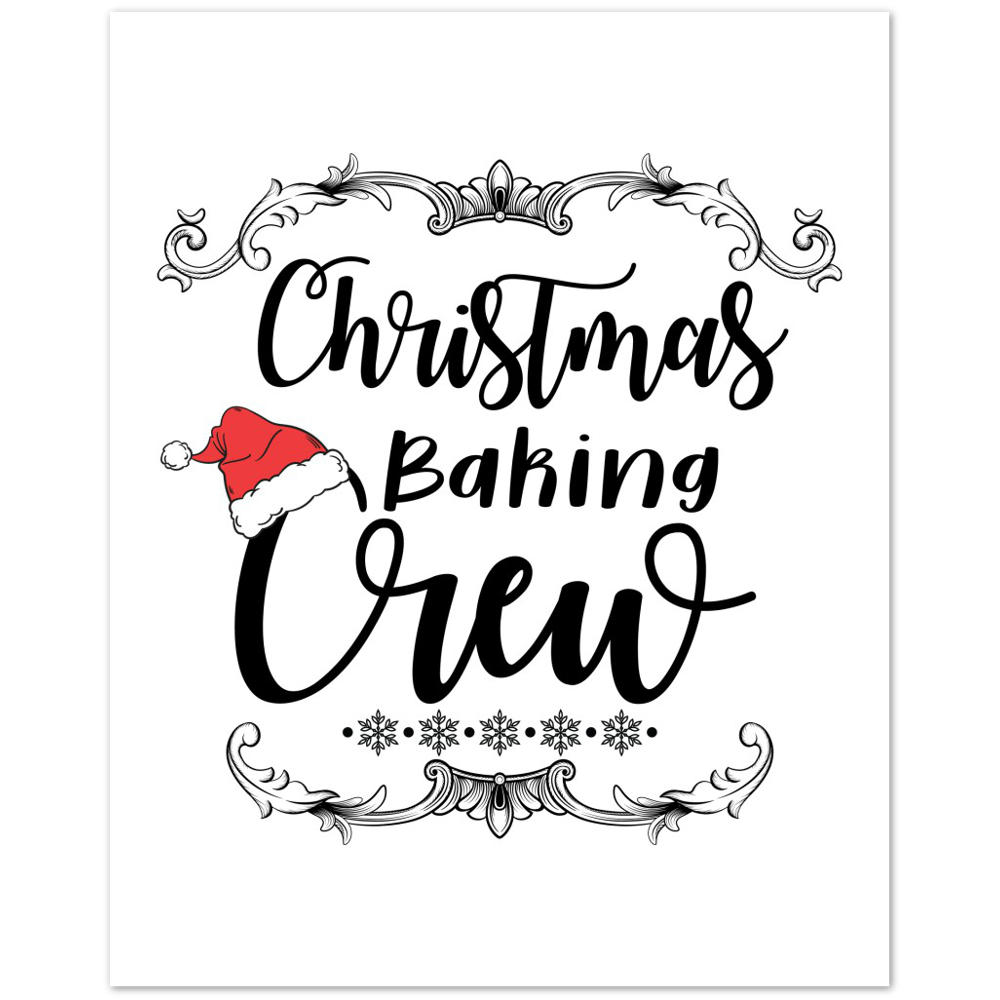 Christmass Baking Crew Premium Matte Paper Poster