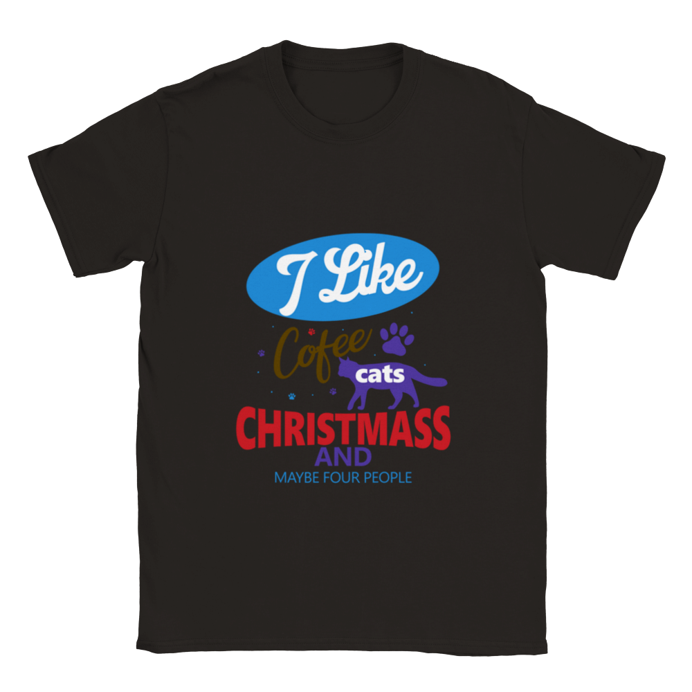 I Like Coffee Cats Christmas Classic Unisex Crewneck T-shirt