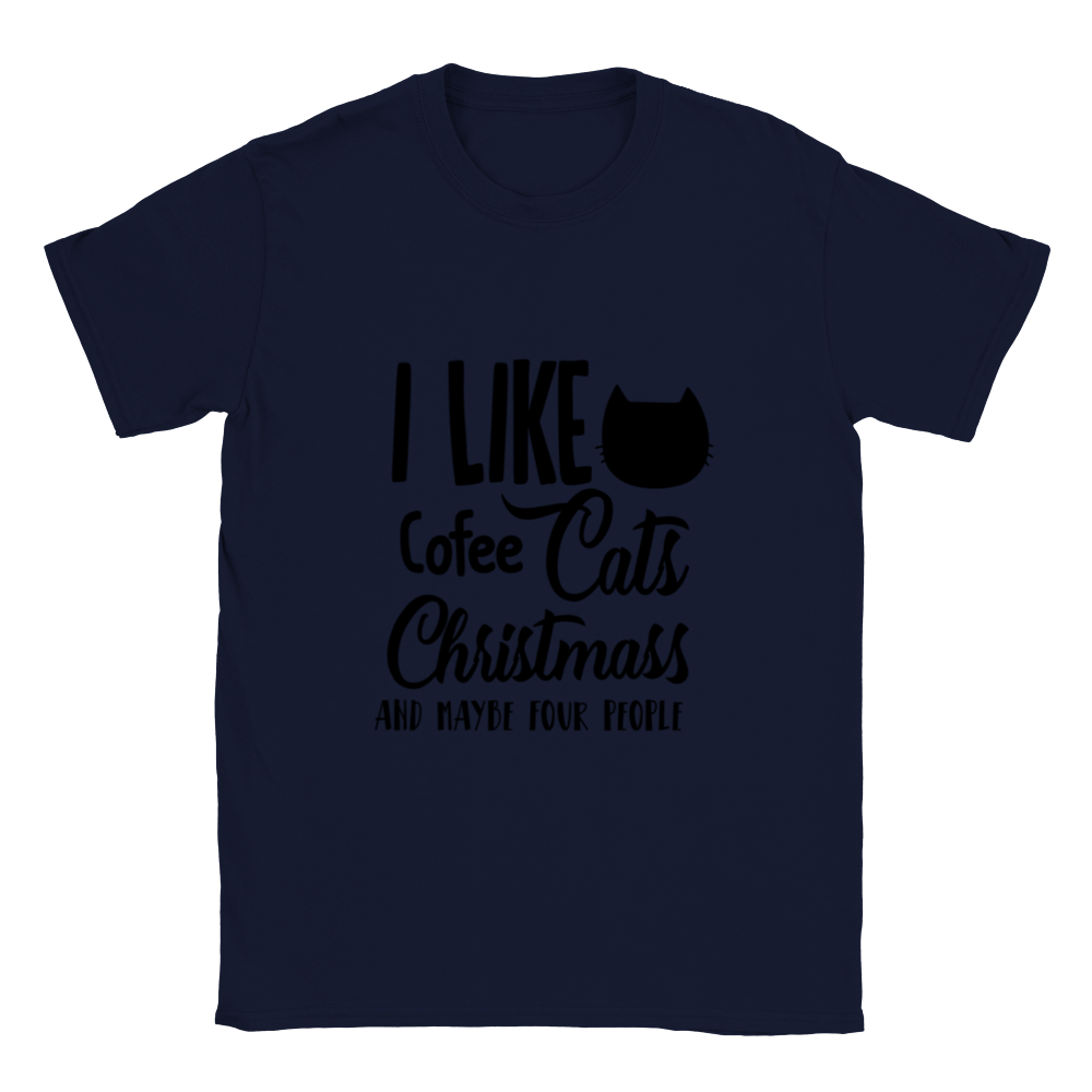 I Like Coffee Cats Christmas Classic Unisex Crewneck T-shirt