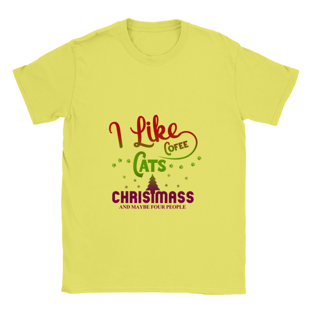 I Like Coffee Cats Christmas Classic Unisex Crewneck T-shirt
