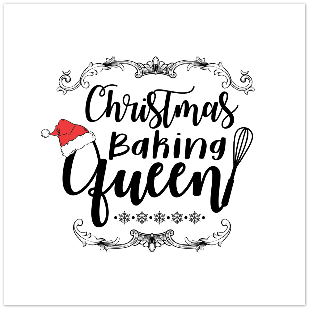 Christmass Baking Queen Premium Matte Paper Poster