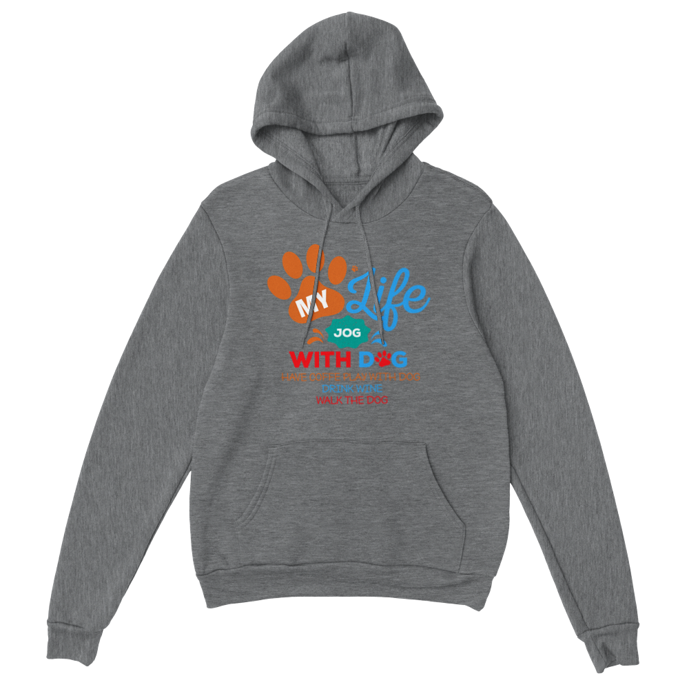 My Life Dog Coffee Wine Classic Unisex Pullover Hoodie