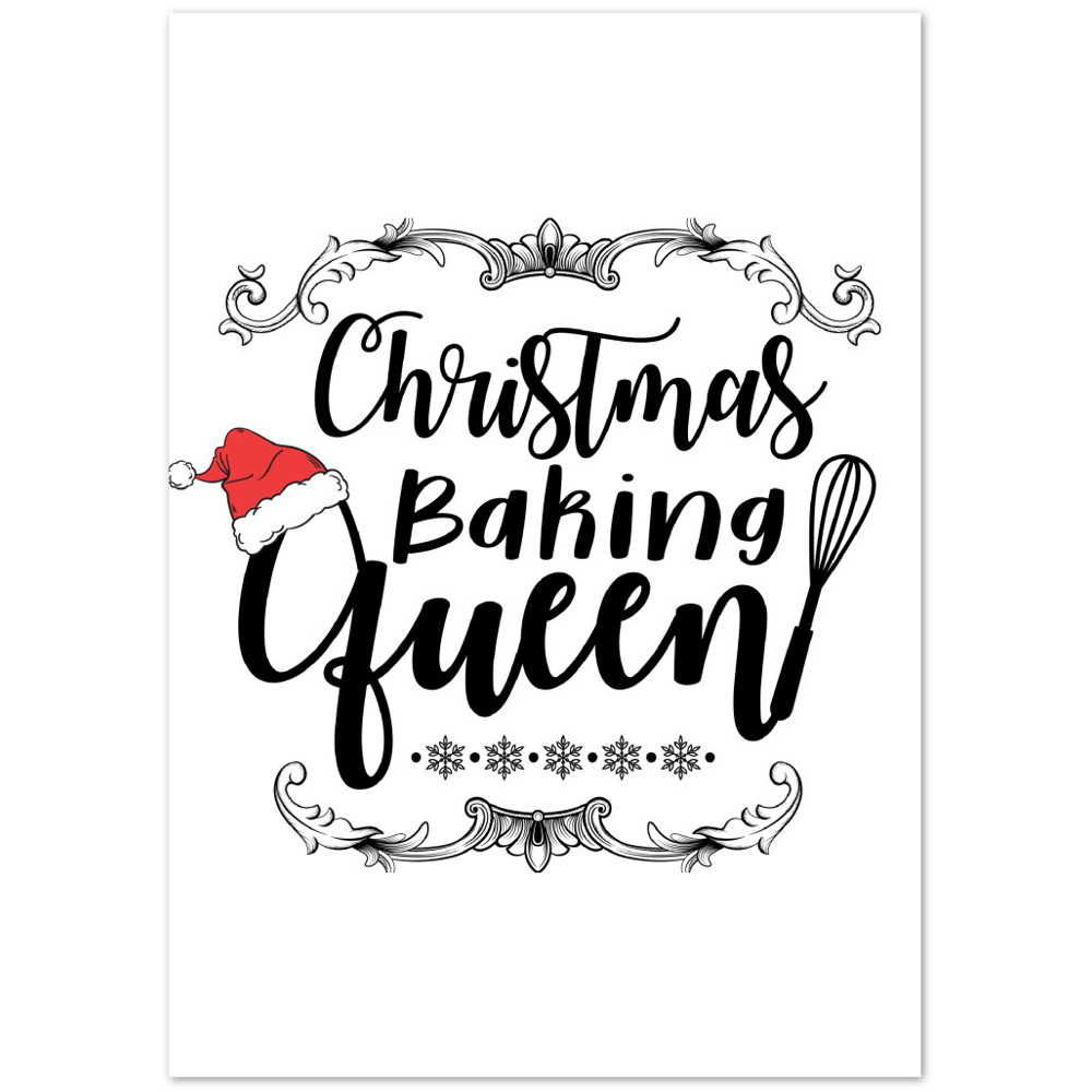 Christmass Baking Queen Premium Matte Paper Poster
