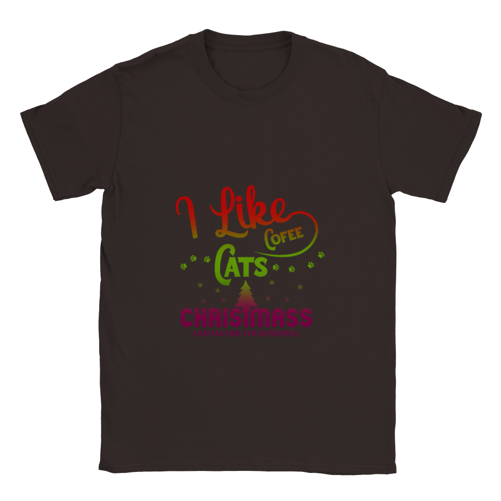 I Like Coffee Cats Christmas Classic Unisex Crewneck T-shirt
