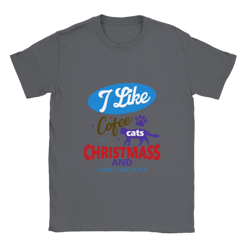 I Like Coffee Cats Christmas Classic Unisex Crewneck T-shirt