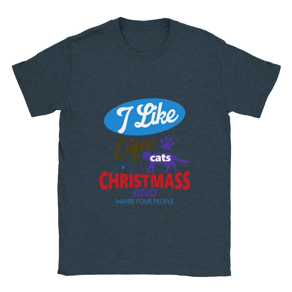 I Like Coffee Cats Christmas Classic Unisex Crewneck T-shirt