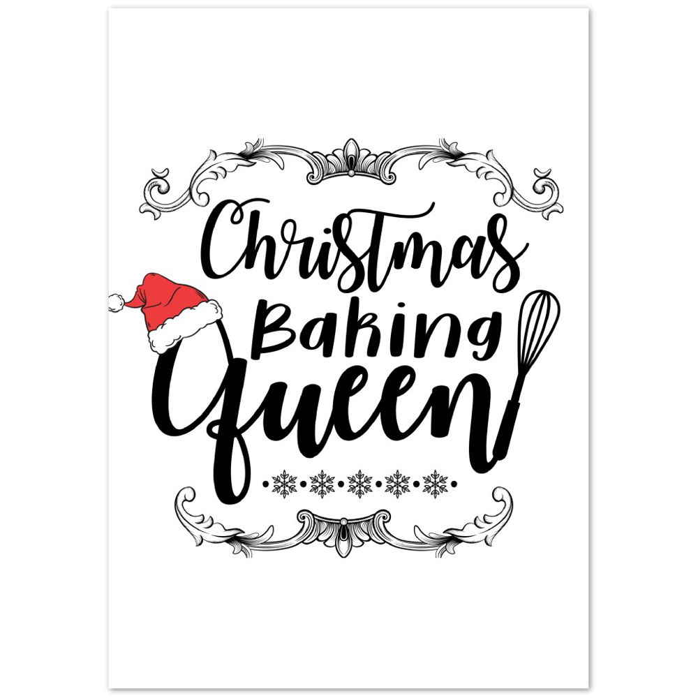 Christmass Baking Queen Premium Matte Paper Poster