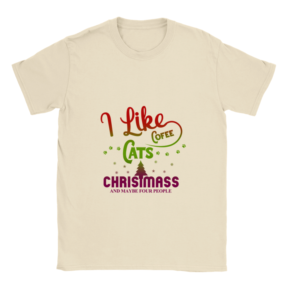 I Like Coffee Cats Christmas Classic Unisex Crewneck T-shirt