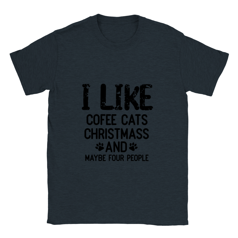 I Like Coffee Cats Christmas Classic Unisex Crewneck T-shirt