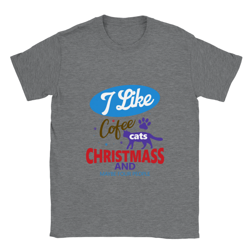 I Like Coffee Cats Christmas Classic Unisex Crewneck T-shirt