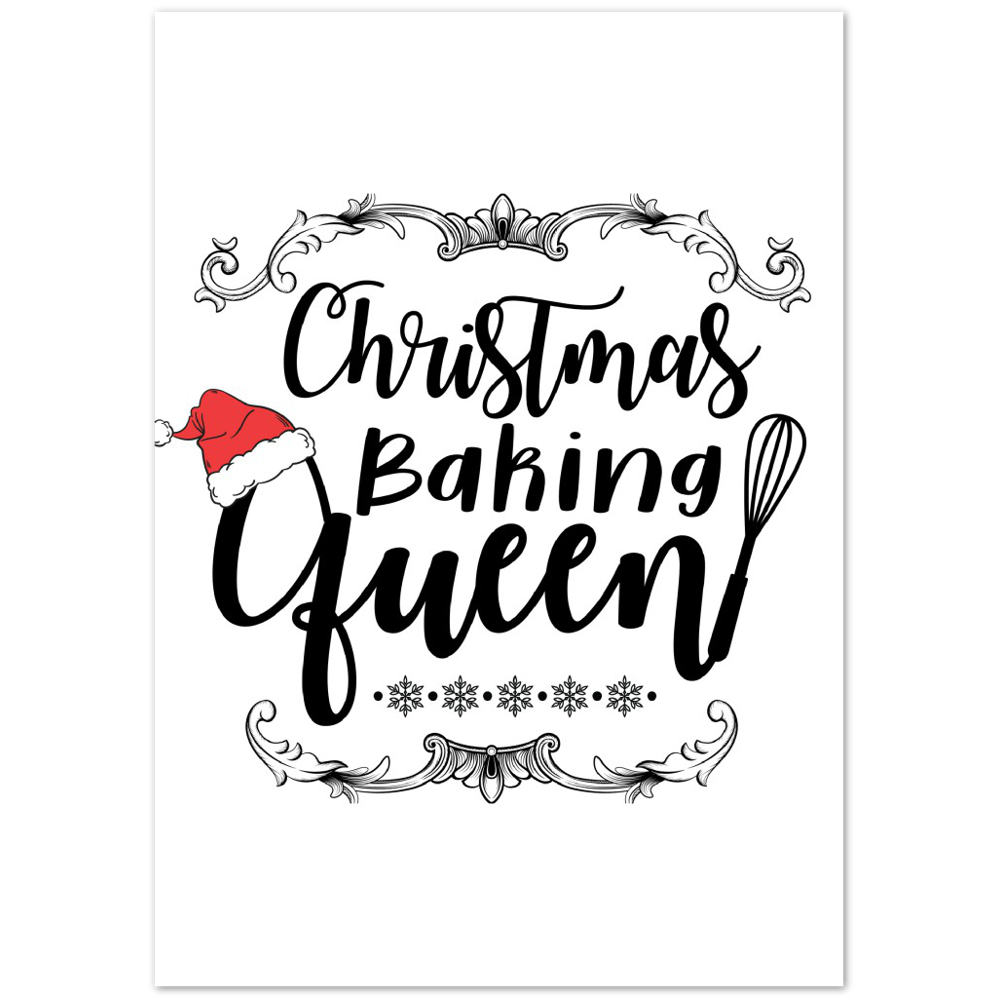 Christmass Baking Queen Premium Matte Paper Poster