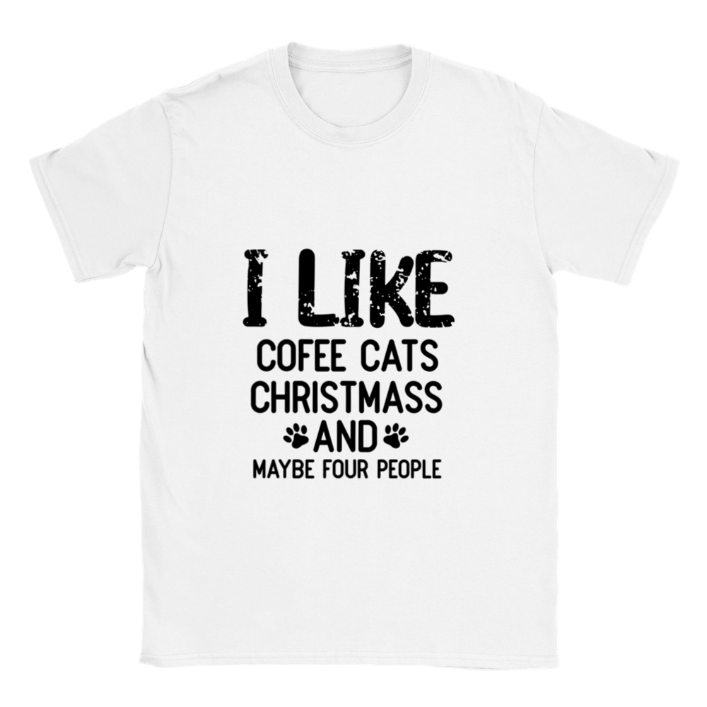 I Like Coffee Cats Christmas Classic Unisex Crewneck T-shirt