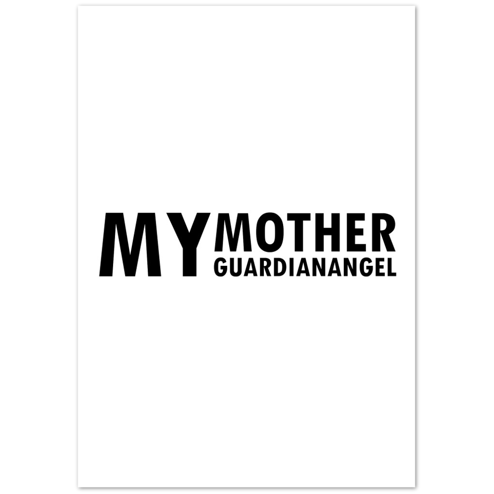 My Mother Guardian Angel Matte Paper Poster