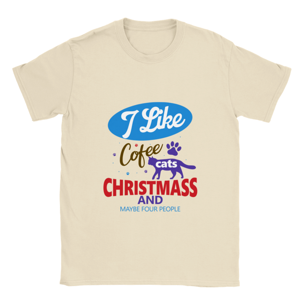 I Like Coffee Cats Christmas Classic Unisex Crewneck T-shirt