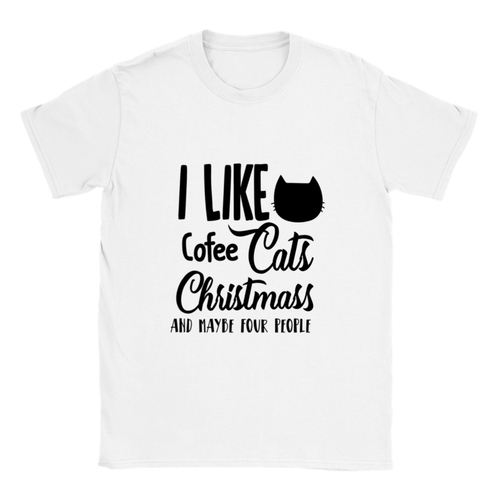 I Like Coffee Cats Christmas Classic Unisex Crewneck T-shirt
