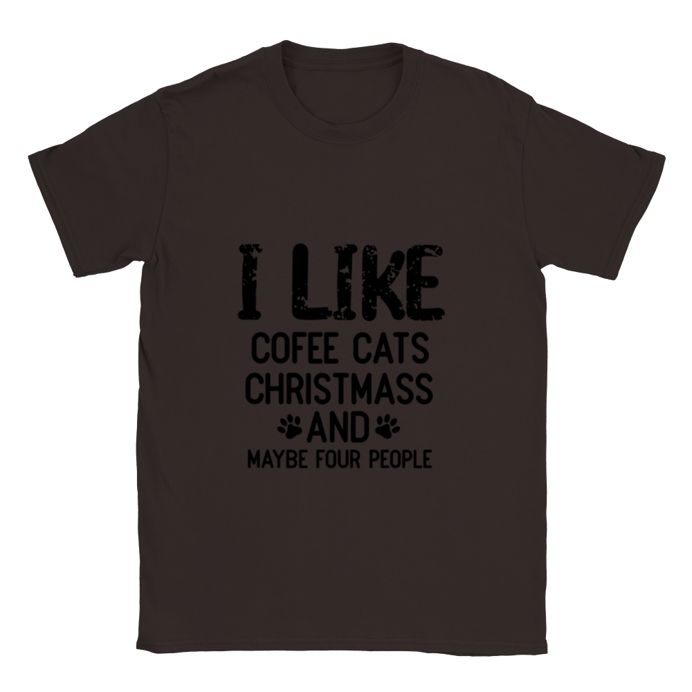I Like Coffee Cats Christmas Classic Unisex Crewneck T-shirt