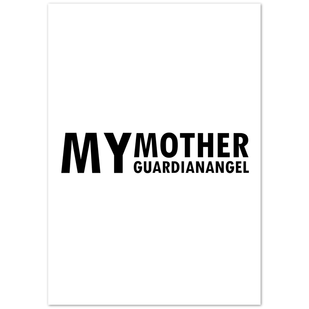 My Mother Guardian Angel Matte Paper Poster