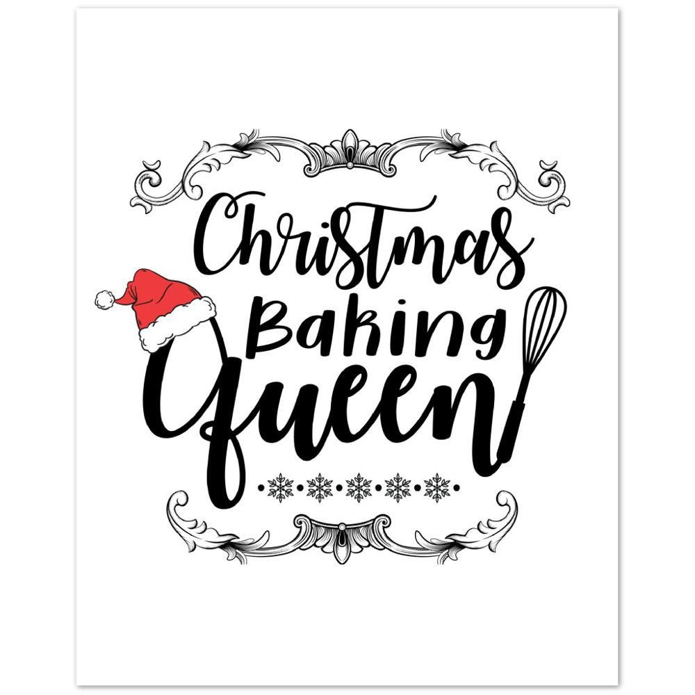 Christmass Baking Queen Premium Matte Paper Poster