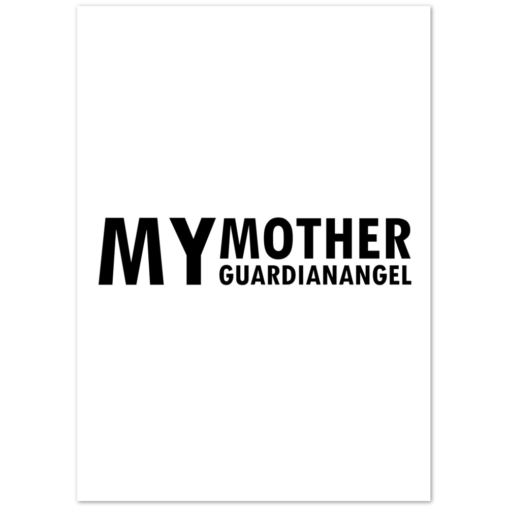 My Mother Guardian Angel Matte Paper Poster
