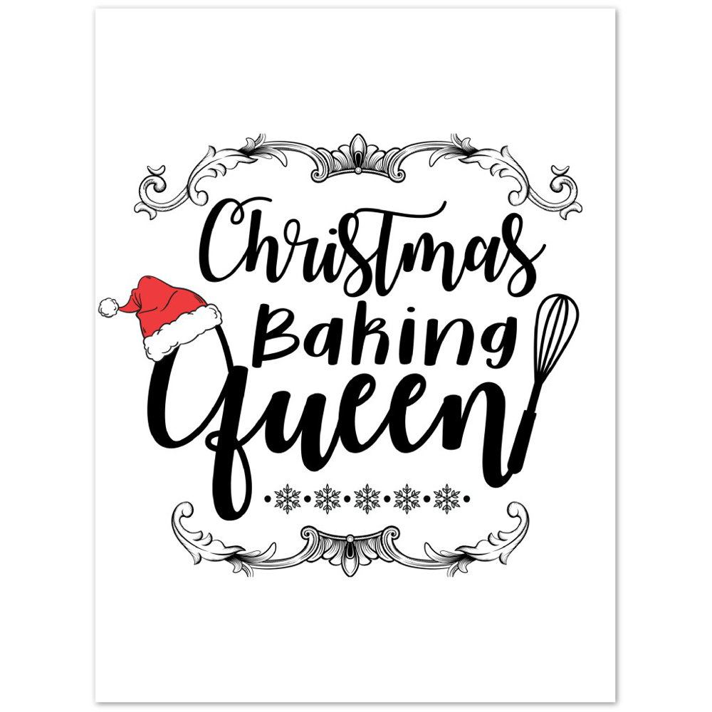 Christmass Baking Queen Premium Matte Paper Poster