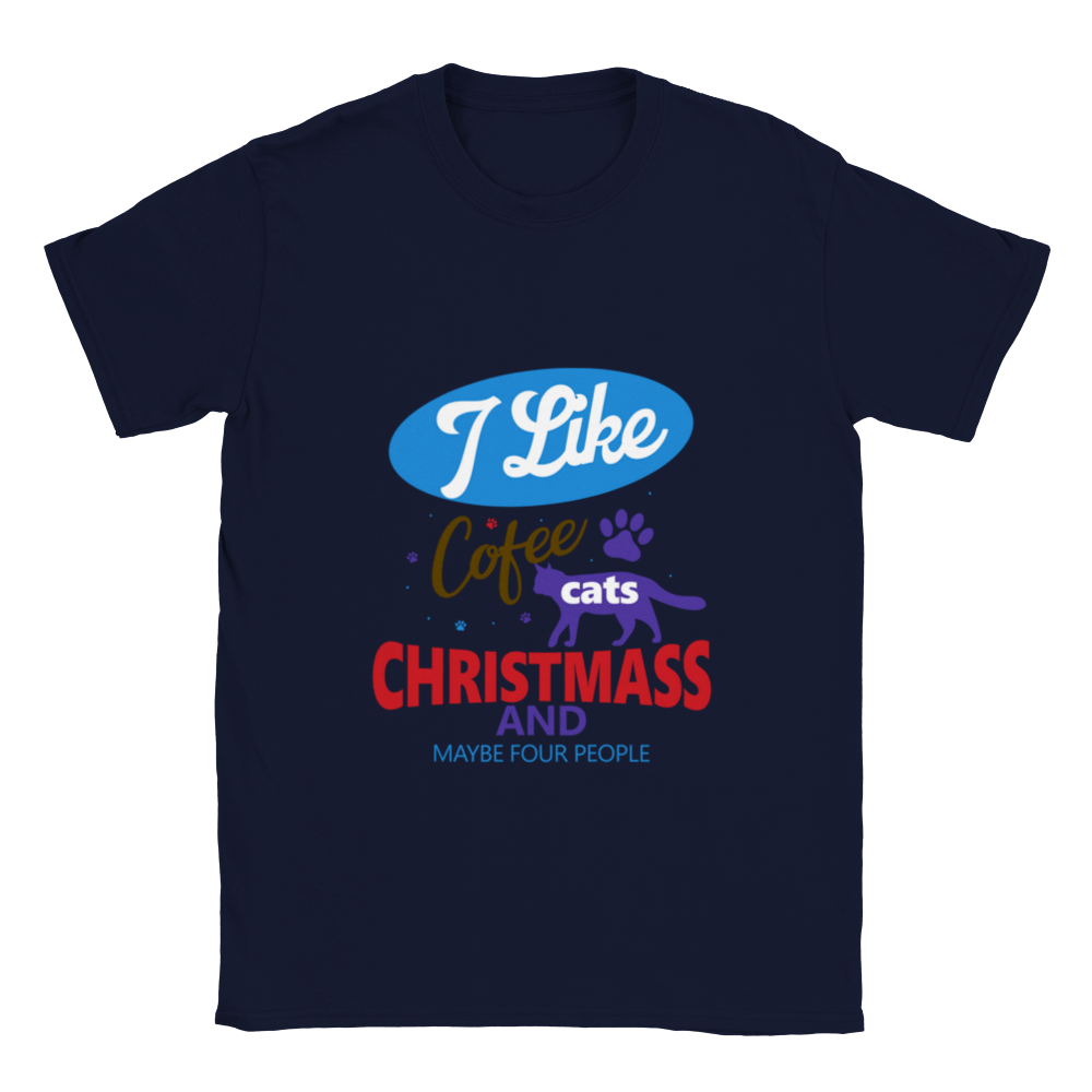 I Like Coffee Cats Christmas Classic Unisex Crewneck T-shirt