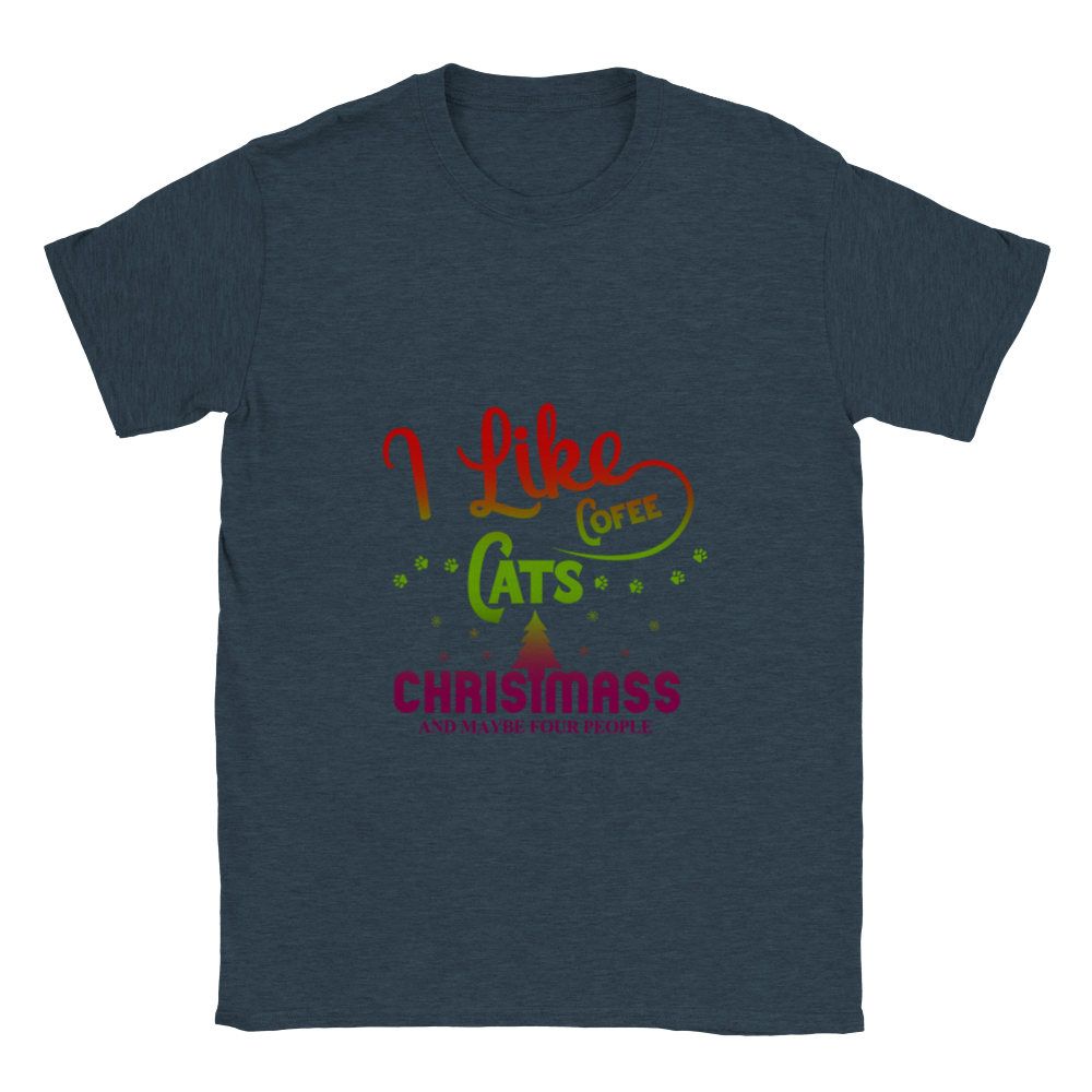 I Like Coffee Cats Christmas Classic Unisex Crewneck T-shirt