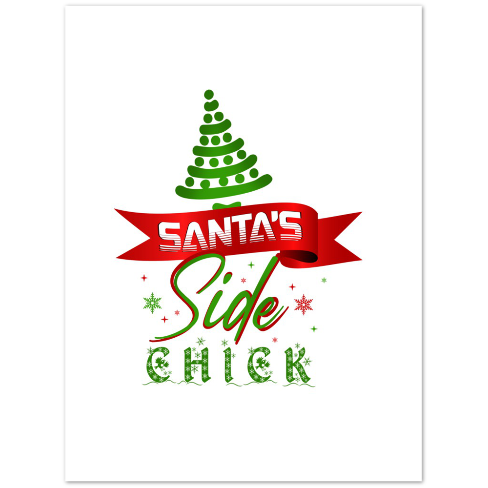 Santas Side Chick Premium Matte Paper Poster