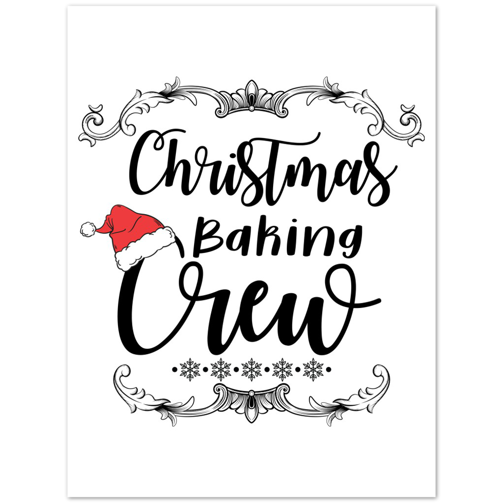 Christmass Baking Crew Premium Matte Paper Poster