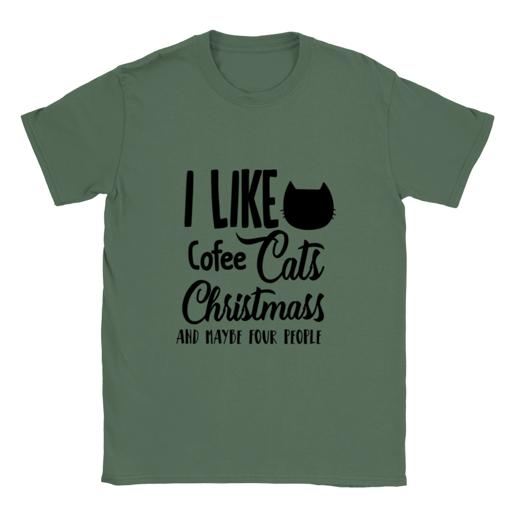 I Like Coffee Cats Christmas Classic Unisex Crewneck T-shirt