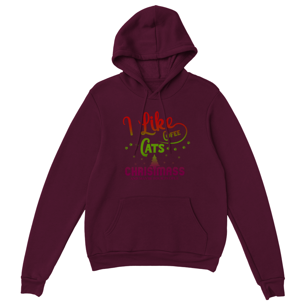 I Like Coffee Cats Christmas Classic Unisex Pullover Hoodie