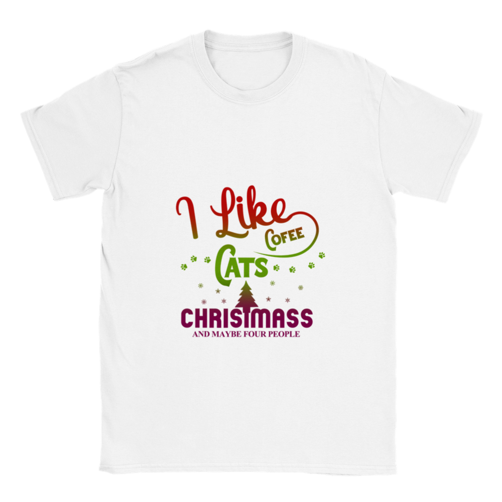I Like Coffee Cats Christmas Classic Unisex Crewneck T-shirt