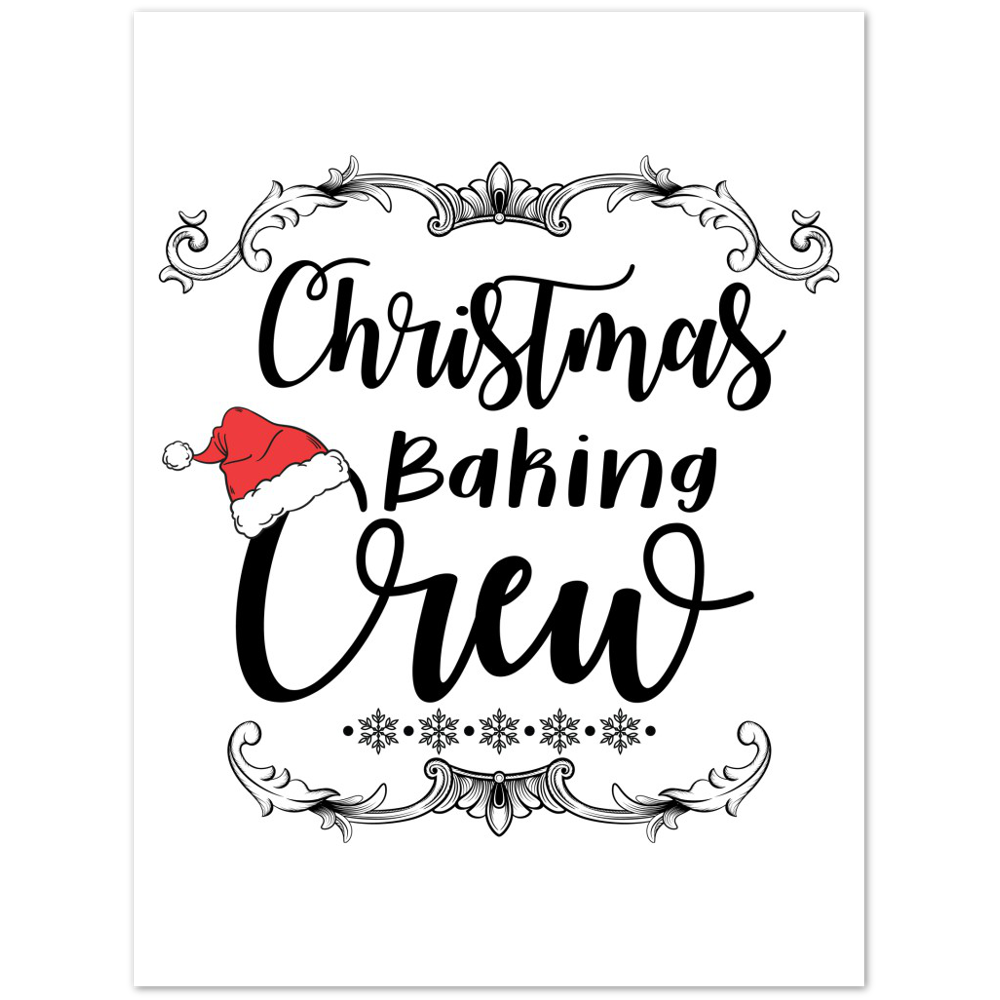 Christmass Baking Crew Premium Matte Paper Poster