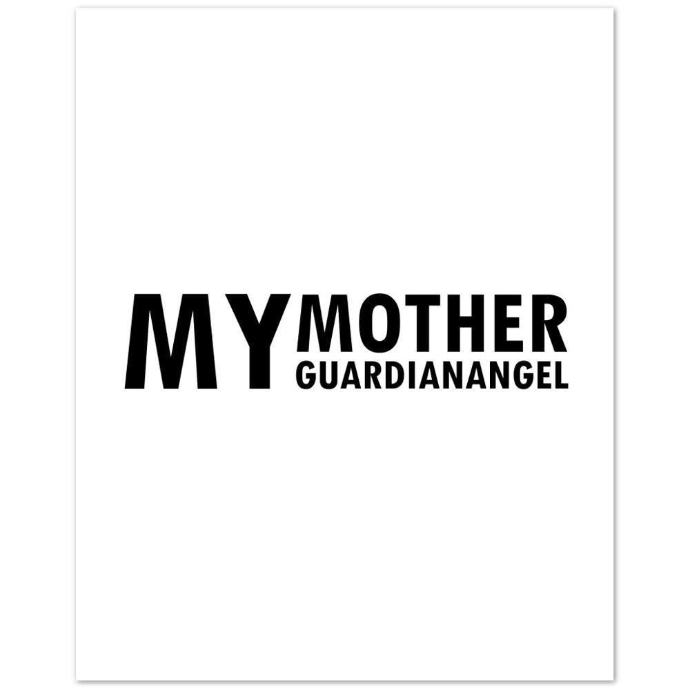 My Mother Guardian Angel Matte Paper Poster