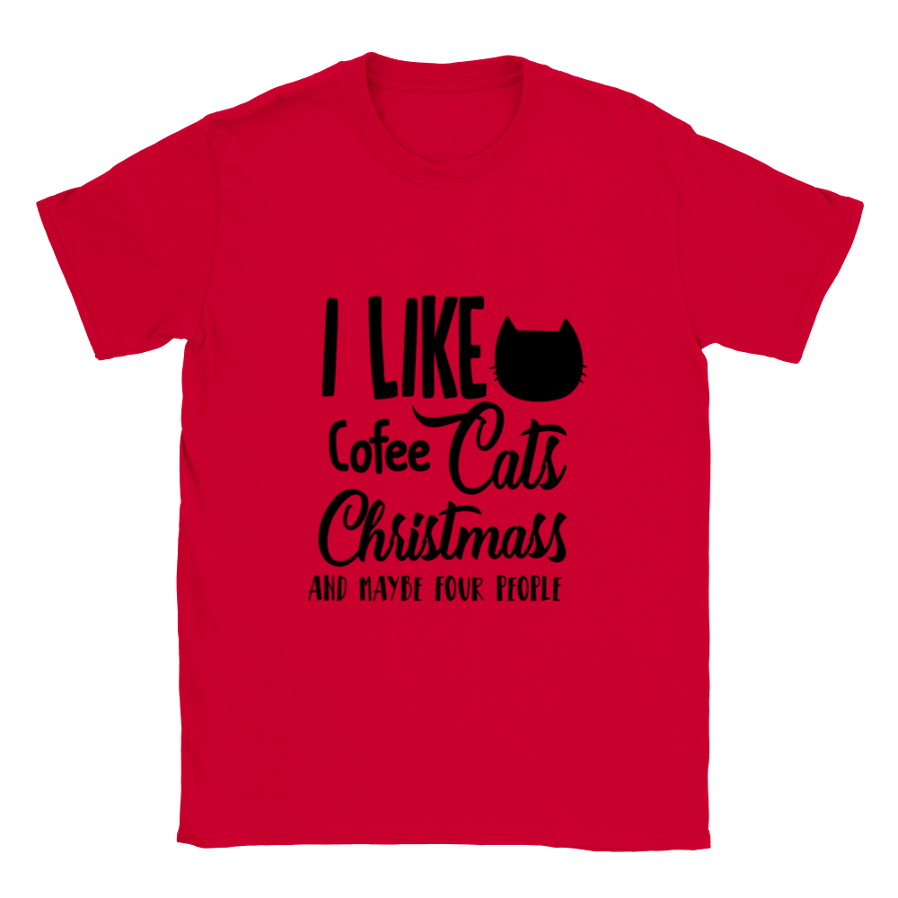 I Like Coffee Cats Christmas Classic Unisex Crewneck T-shirt