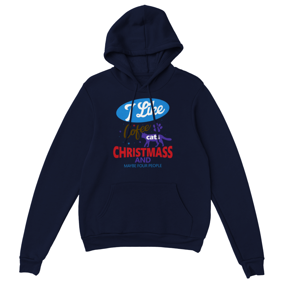 I Like Coffee Cats Christmas Classic Unisex Pullover Hoodie
