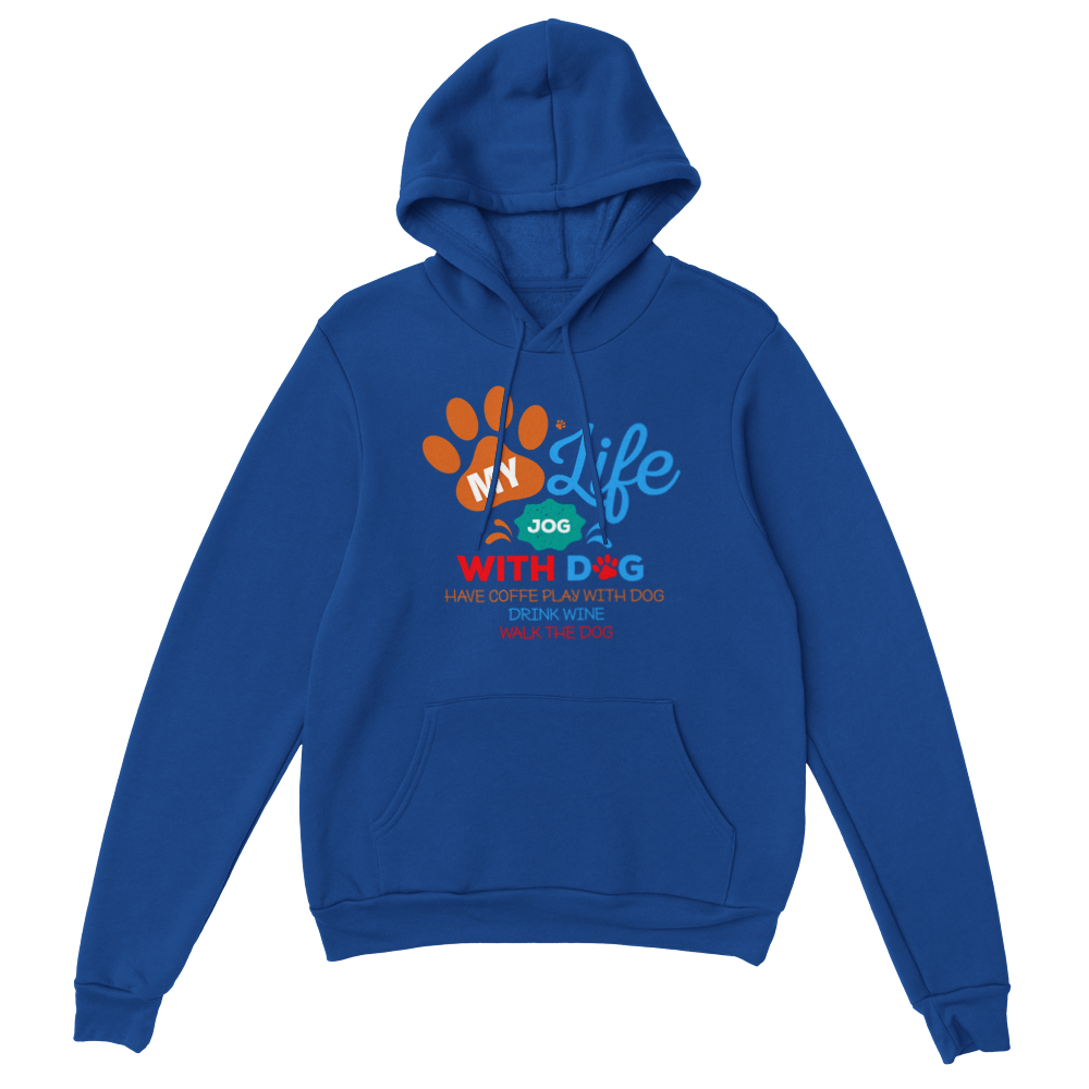 My Life Dog Coffee Wine Classic Unisex Pullover Hoodie