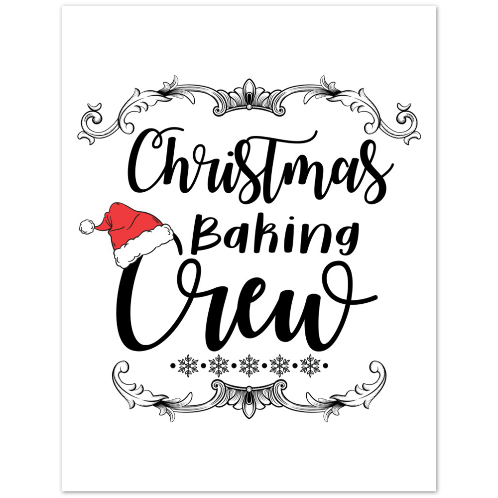 Christmass Baking Crew Premium Matte Paper Poster