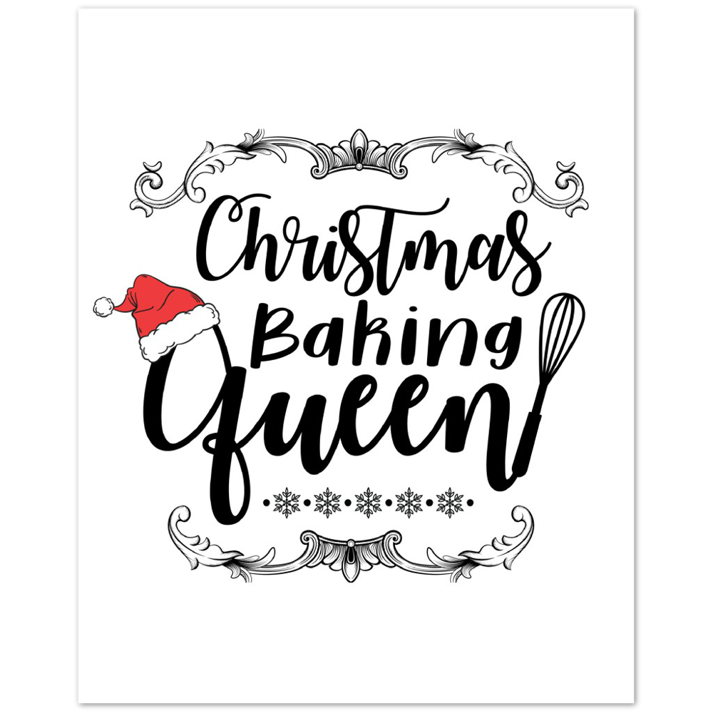 Christmass Baking Queen Premium Matte Paper Poster