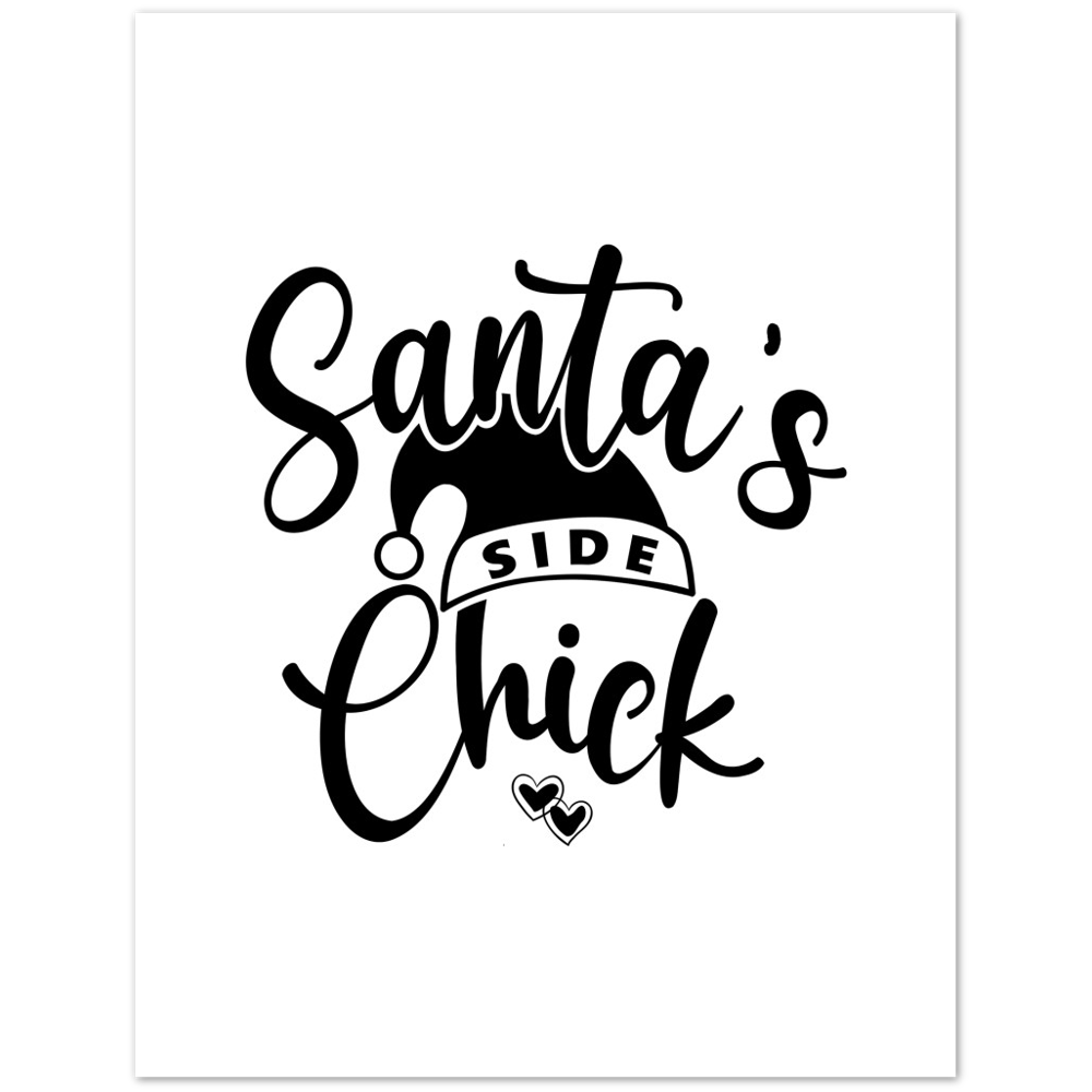 Santas Side Chick Premium Matte Paper Poster